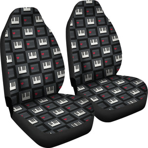 Piano Pattern Print Design 05 Universal Fit Car Seat Covers