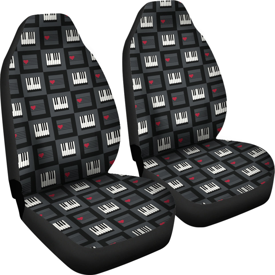 Piano Pattern Print Design 05 Universal Fit Car Seat Covers