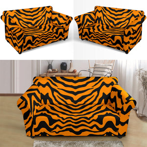 Bengal Tigers Skin Print Pattern Loveseat Couch Slipcover