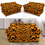 Bengal Tigers Skin Print Pattern Loveseat Couch Slipcover