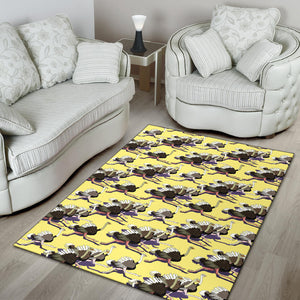 Ostrich Pattern Print Design 04 Area Rug
