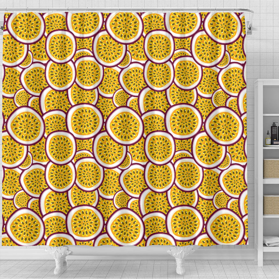 Passion Fruits Slice Pattern Shower Curtain Fulfilled In US