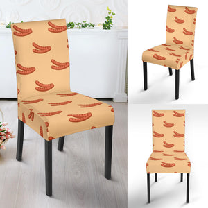 Sausage Pattern Print Design 03 Dining Chair Slipcover