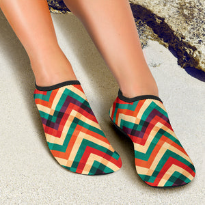 Zigzag  Chevron Colorful Pattern Aqua Shoes