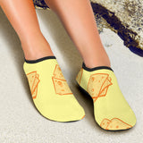 Cheese Design Pattern Aqua Shoes