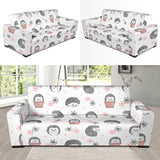 Hedgehog Pattern Print Design 02 Sofa Slipcover