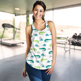 watercolor crocodile pattern Women Racerback Tank Top