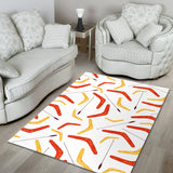Waterclor Boomerang Australian Aboriginal Ornament Area Rug