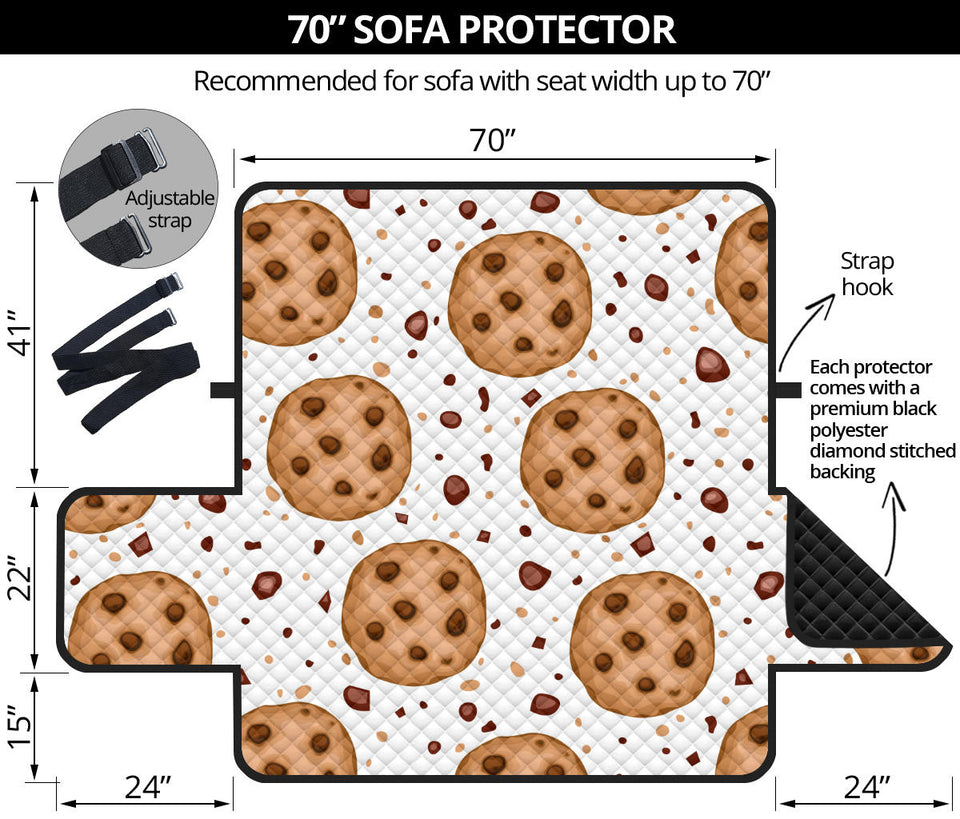 chocolate chip cookie pattern Sofa Cover Protector