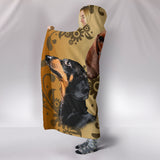 Hooded Blanket - Dachshund Love