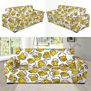 Beer Design Pattern Sofa Slipcover