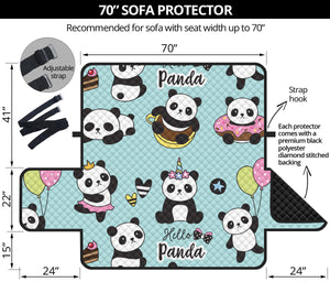 Cute baby panda pattern Sofa Cover Protector