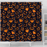 Halloween Pattern Pumpkin Background Shower Curtain Fulfilled In US