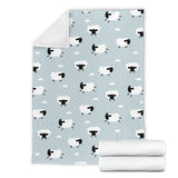 Sheep Polka Dot Cloud Pattern Premium Blanket