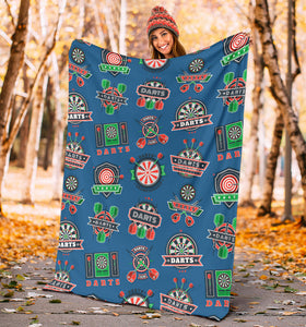 Darts Pattern Print Design 02 Premium Blanket