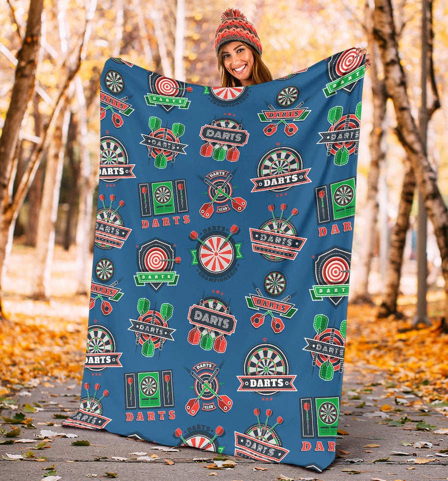 Darts Pattern Print Design 02 Premium Blanket