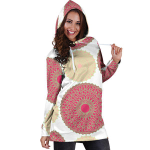 Circle Indian Pattern Women'S Hoodie Dress