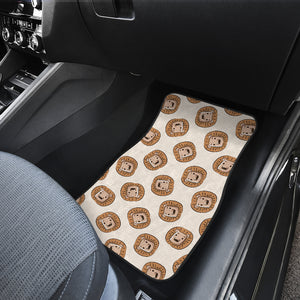 Lion Pattern Print Design 01 Front and Back Car Mats