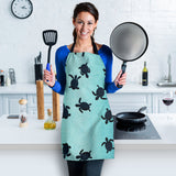 Sea Turtle With Blue Ocean Backgroud Adjustable Apron