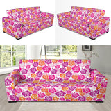 Hibiscus Pattern Print Design 01 Sofa Slipcover