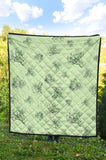 Broccoli Sketch Pattern Premium Quilt