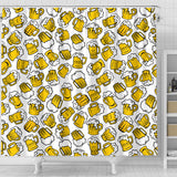 Beer Design Pattern Shower Curtain Fulfilled In US