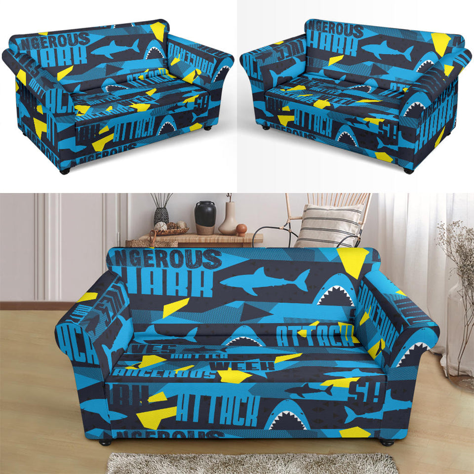 Shark Dangerous Loveseat Couch Slipcover