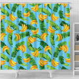 Banana Leaves Banana Design Pattern Shower Curtain Fulfilled In US