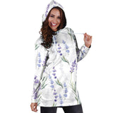 Hand Painting Watercolor Lavender Women'S Hoodie Dress