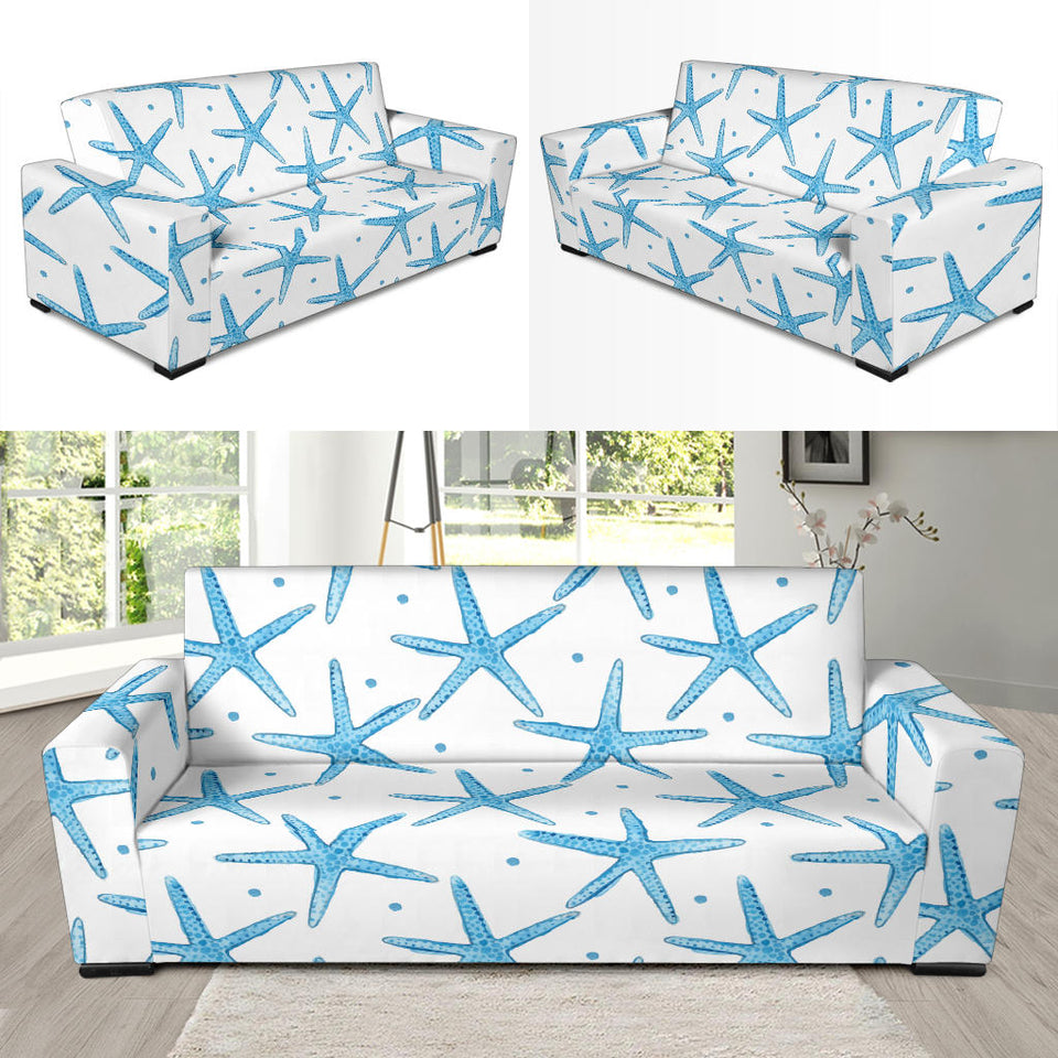 Watercolor Starfish Pattern Sofa Slipcover