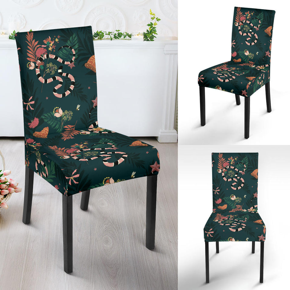 Snake Forest Pattern Dining Chair Slipcover