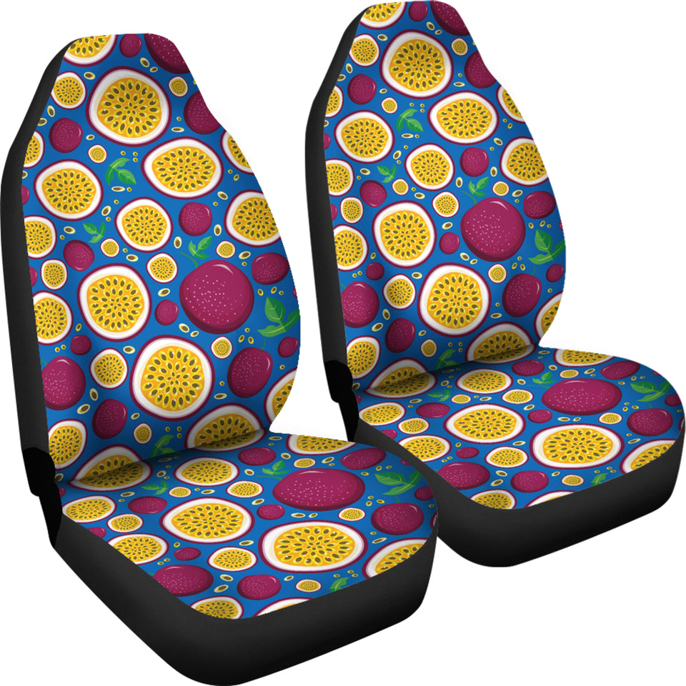 Passion Fruit Blue Background  Universal Fit Car Seat Covers