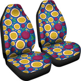 Passion Fruit Blue Background  Universal Fit Car Seat Covers