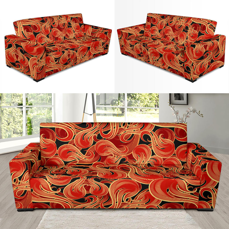 Fire Flame Pattern Sofa Slipcover