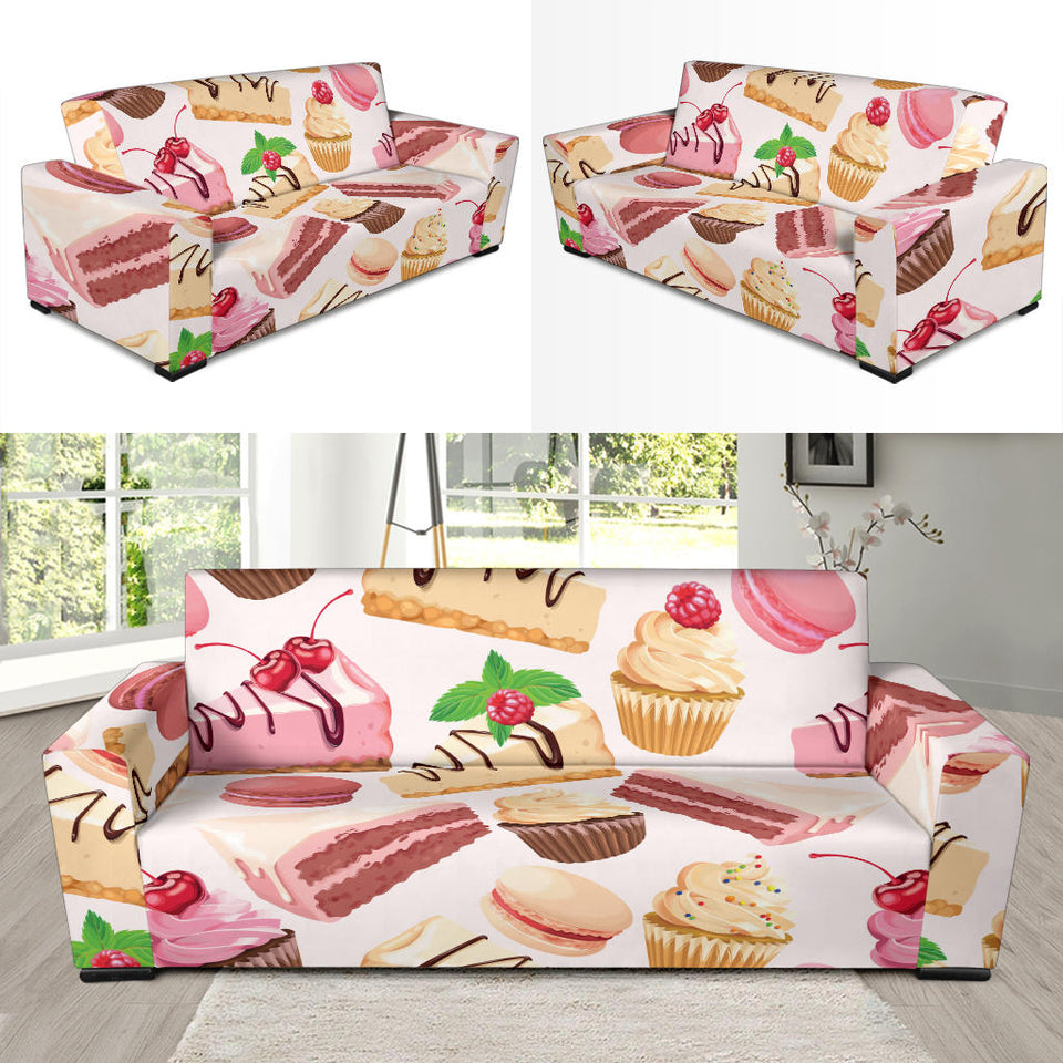 Cake Cupcake Sweets Pattern Sofa Slipcover