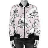 Cute French Bulldog Pattern Women'S Bomber Jacket