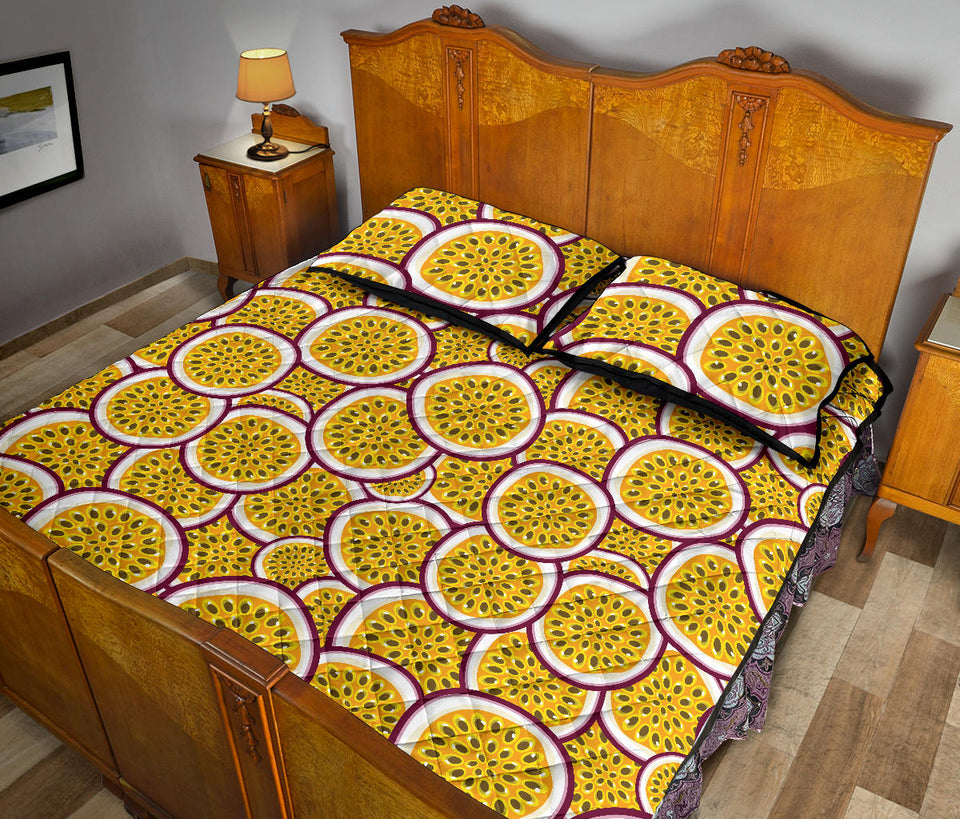 Passion fruits slice pattern Quilt Bed Set