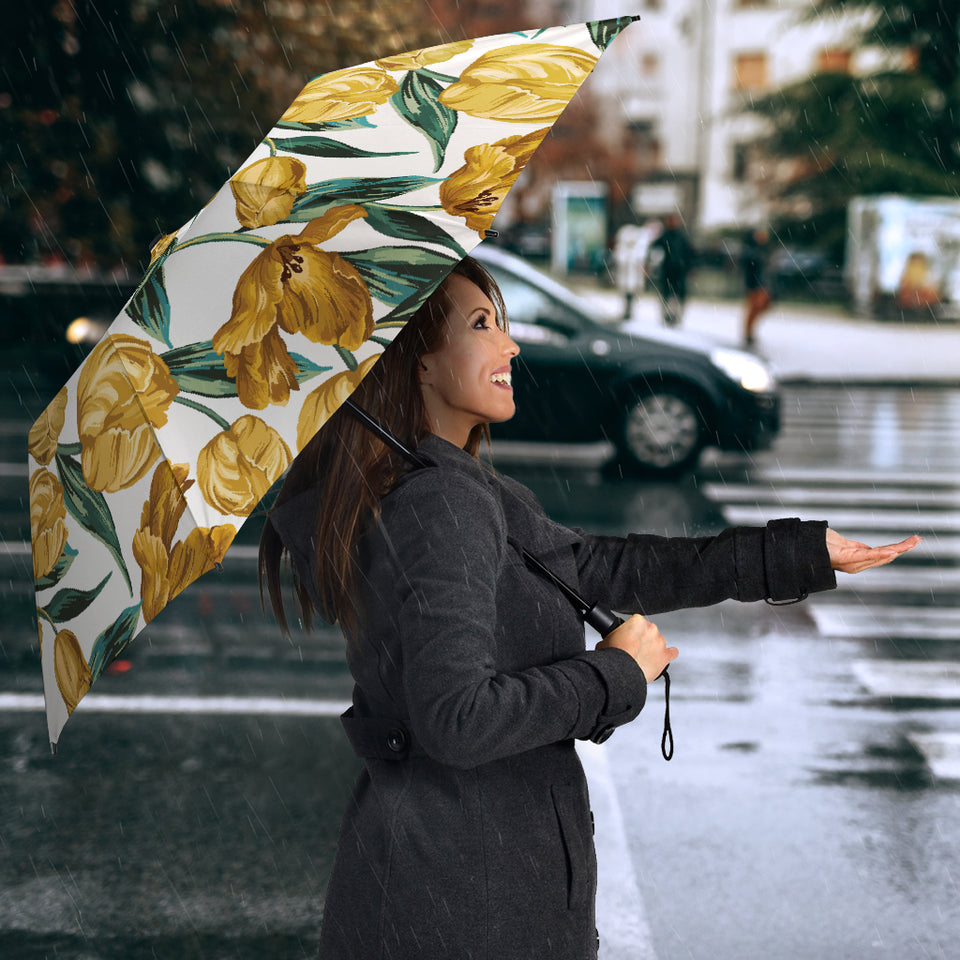 Yellow Tulips Pattern Umbrella