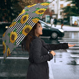 Sunflowers Ribbon Background Umbrella