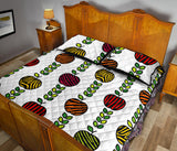 colorful apples leave zebra stripe Quilt Bed Set