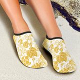 Gold Grape Pattern Aqua Shoes