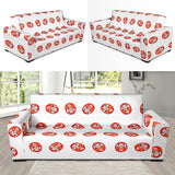 Daruma Japanese Wooden Doll Pattern Sofa Slipcover