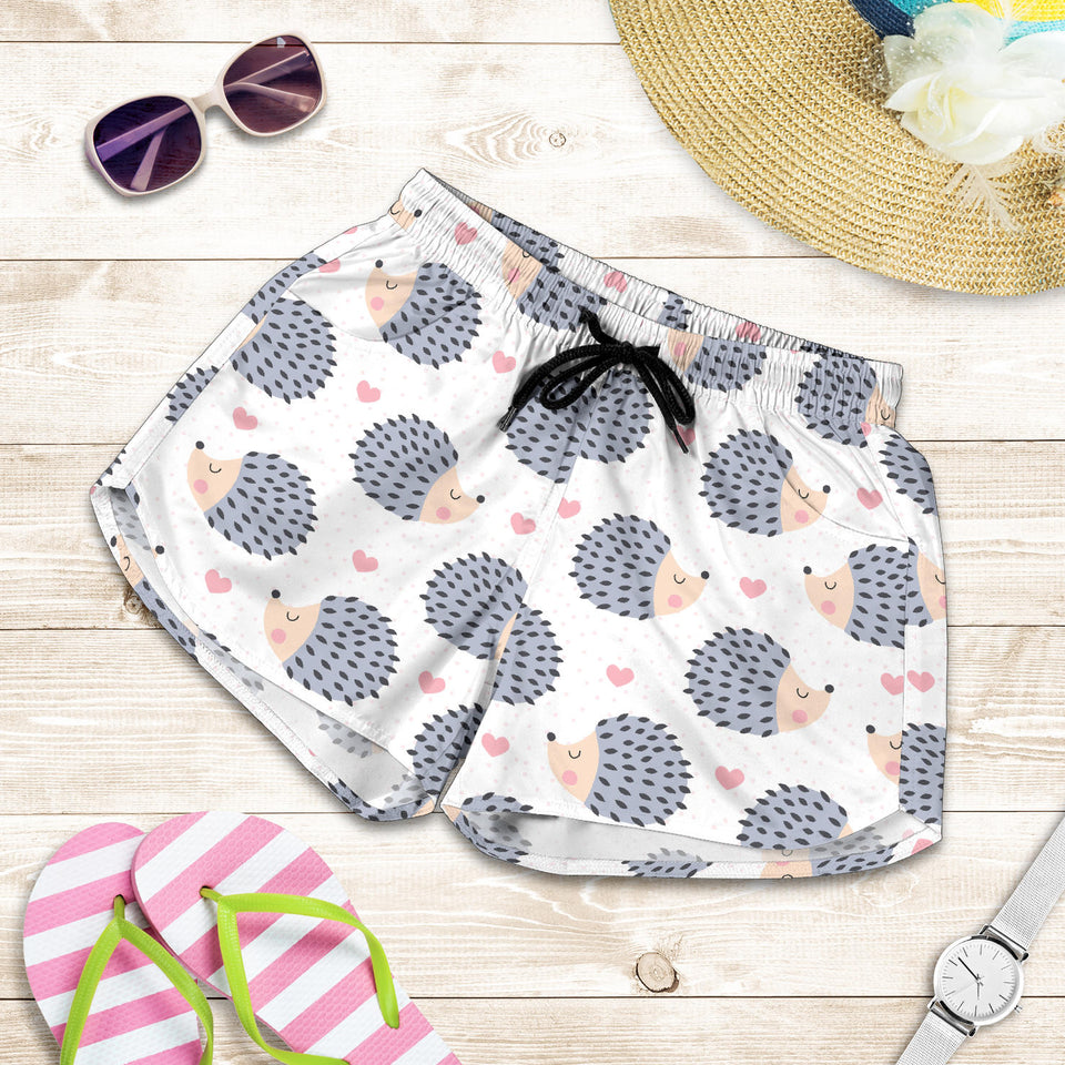 Hedgehog Pattern Print Design 04 Women Shorts