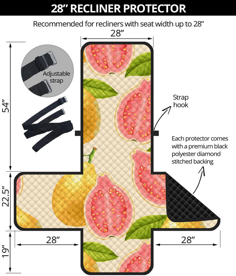 Beautiful guava pattern Recliner Cover Protector