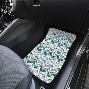 Zigzag  Chevron Paint Design Pattern Front Car Mats