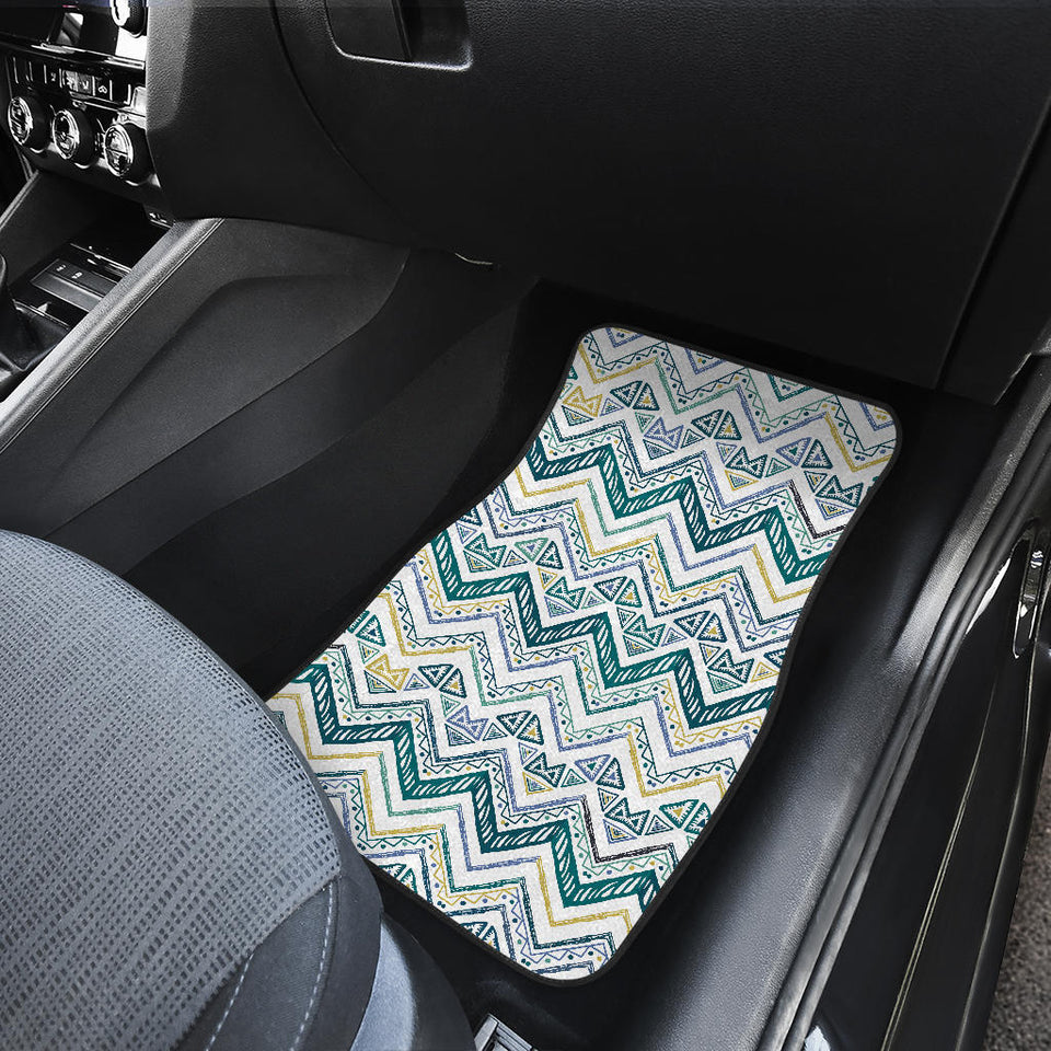 Zigzag  Chevron Paint Design Pattern Front Car Mats