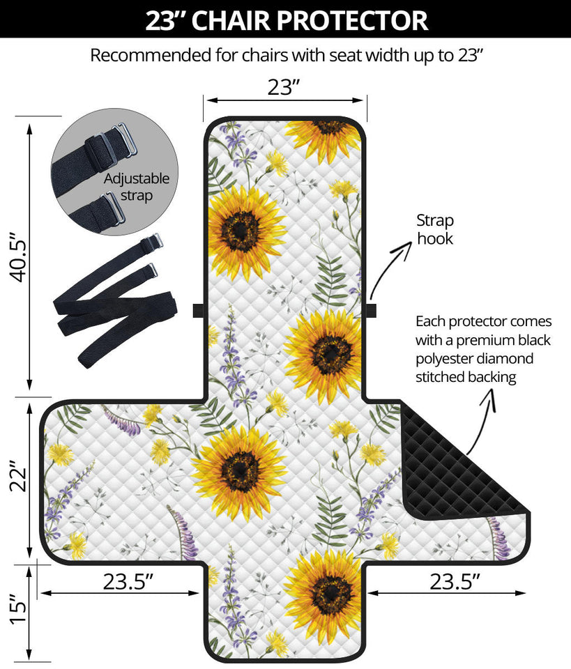 beautiful sunflowers pattern Chair Cover Protector