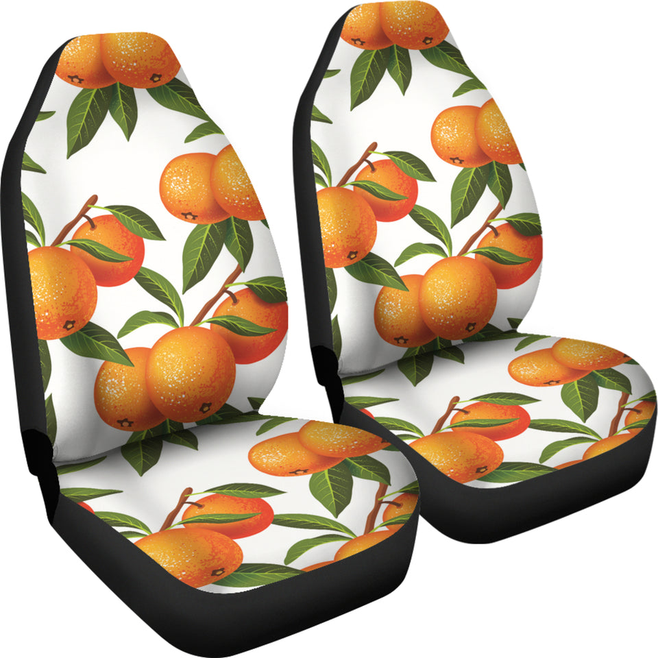 Oranges Pattern Background Universal Fit Car Seat Covers