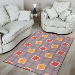 Bread Toast Pattern Print Design 05 Area Rug