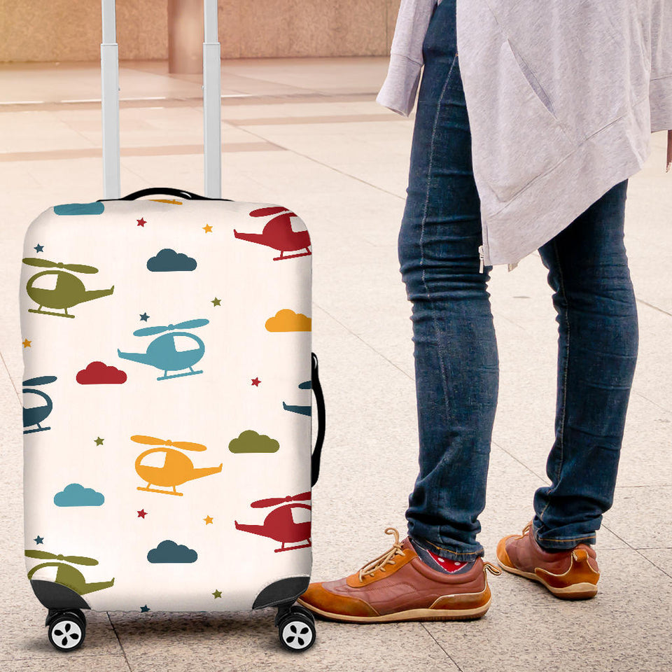 Colorful Helicopter Pattern Luggage Covers